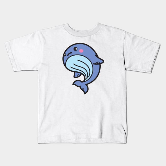 Baby Whale Kids T-Shirt by yellowline